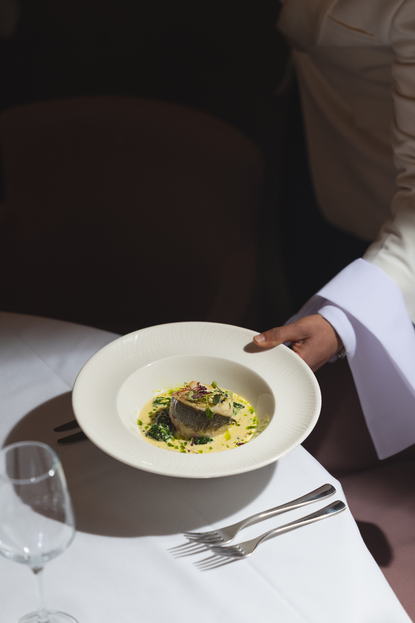 A beautifully finished plate brought to the table at Yammas